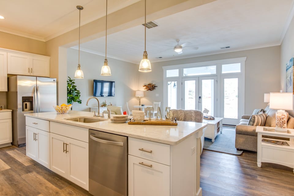 Fully stocked kitchen