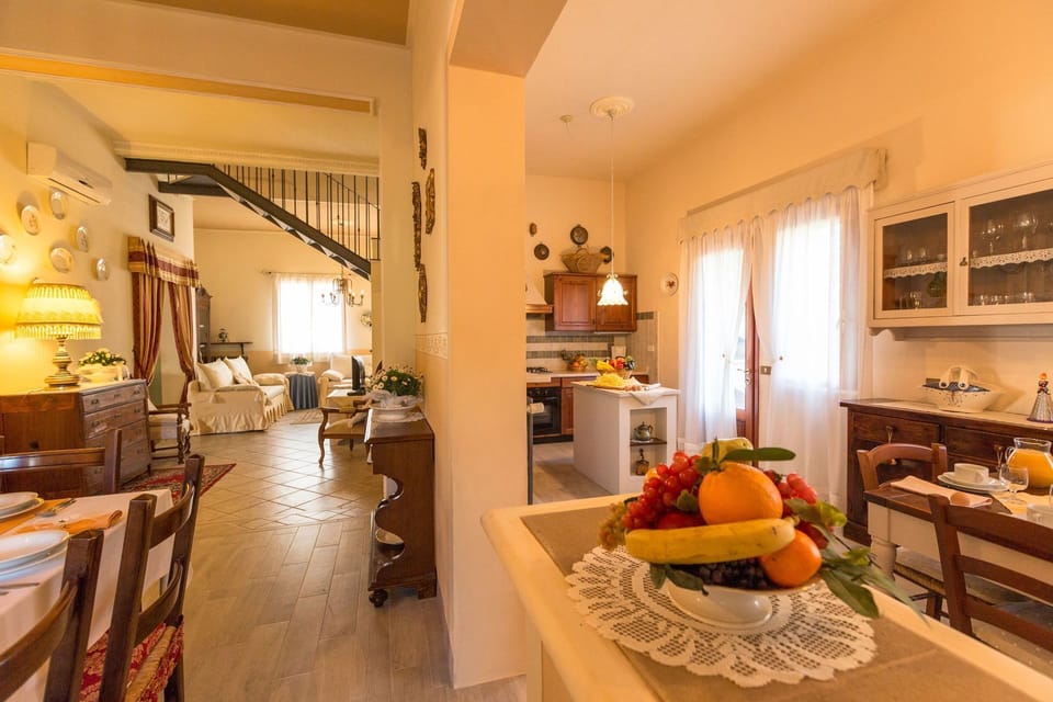 Food, Cabinetry, Countertop, Furniture, Table, Shelf, Houseplant, Orange, Tableware, Lighting