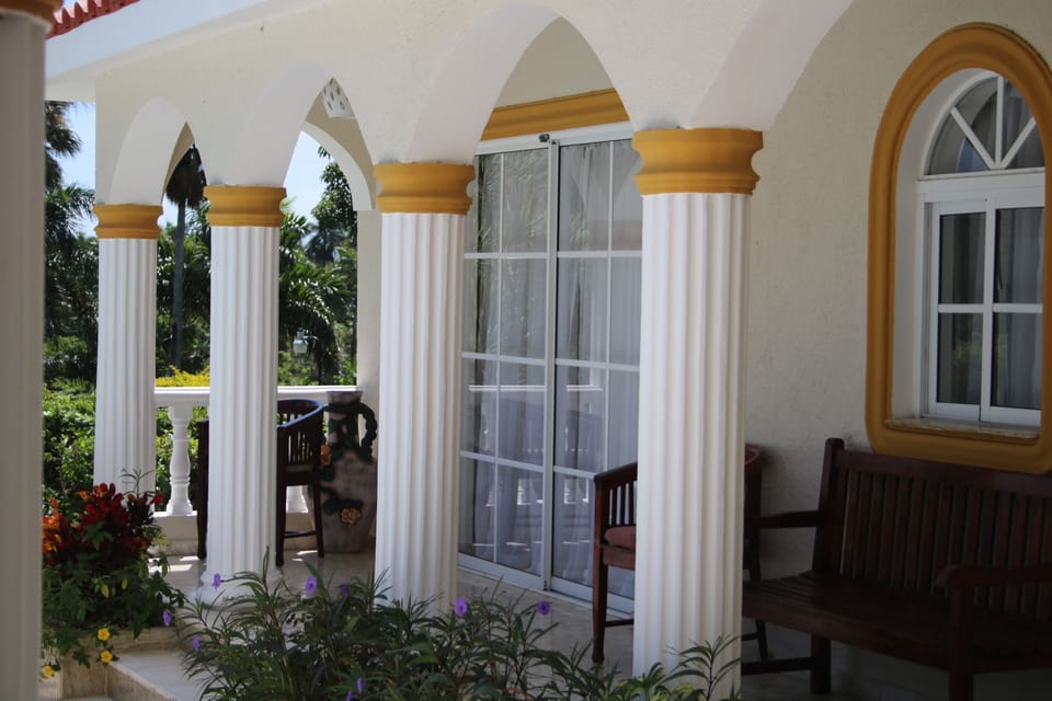 Entrance to a private bedroom off of the terrace.