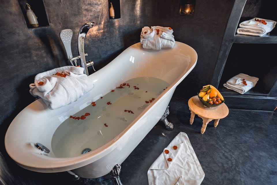 Luxury Suite | Bathroom | Free toiletries, hair dryer, towels