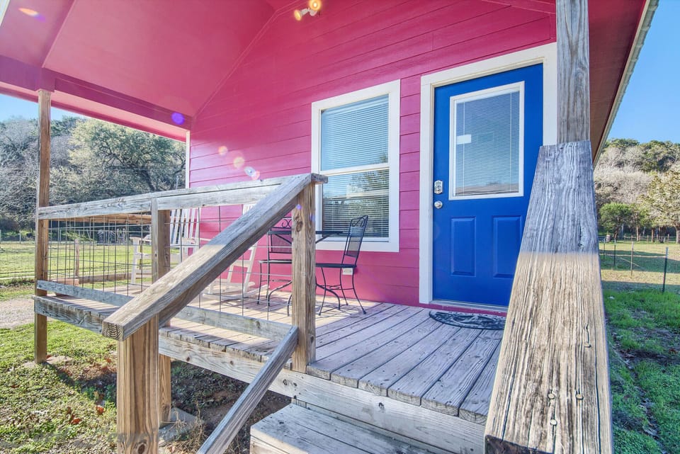 Relax out on the deck to take is all the sites and sounds of the Texas Hill Country.