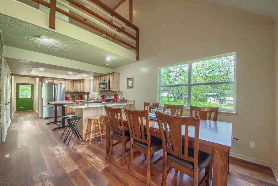 Dining area and kitchen. 