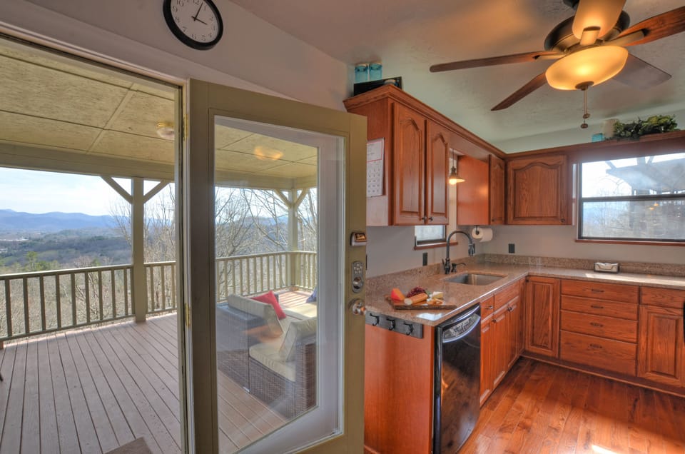 View of entry way from covered porch