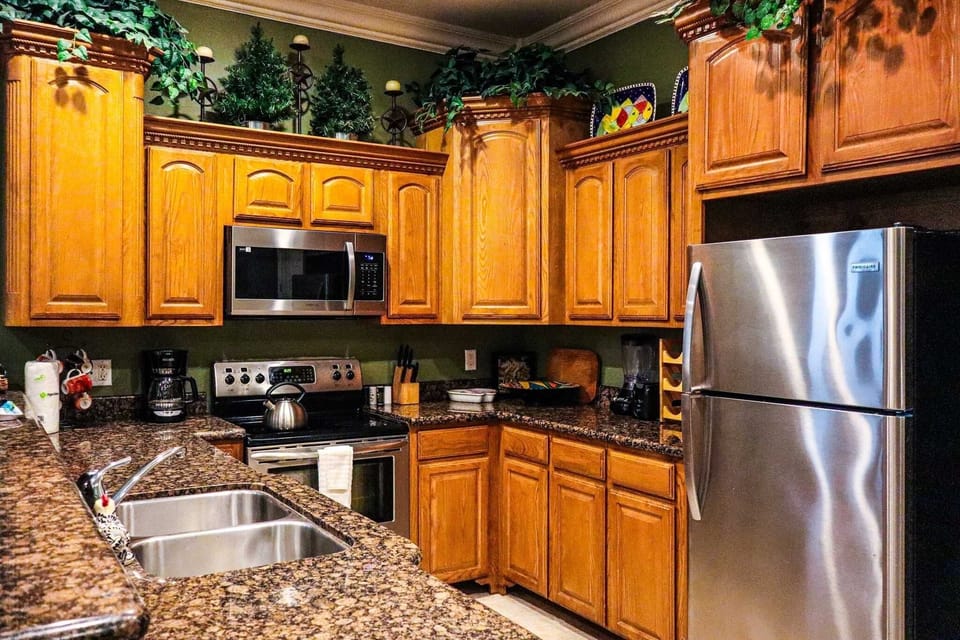Indoors, Kitchen, Appliance, Refrigerator, Microwave