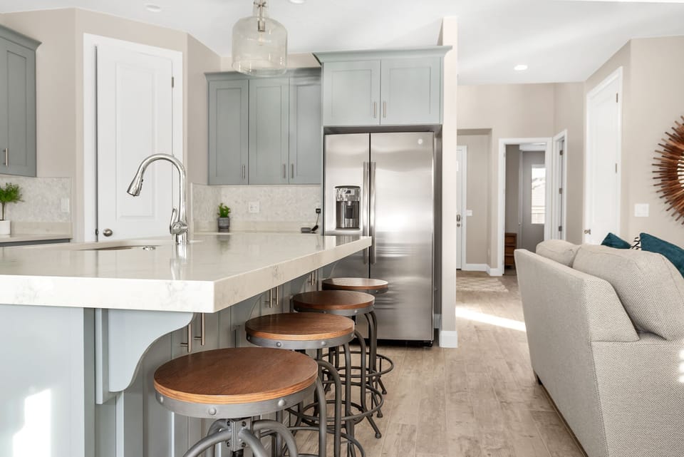 Fully stocked gourmet kitchen