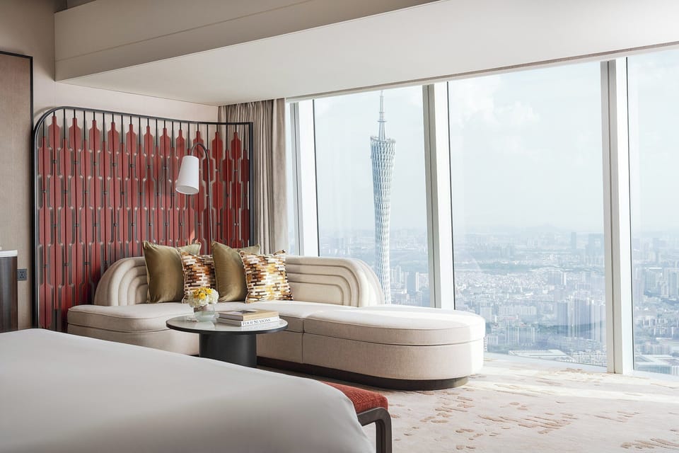 Canton Tower View King Room with Windowside Bathtub | View from room