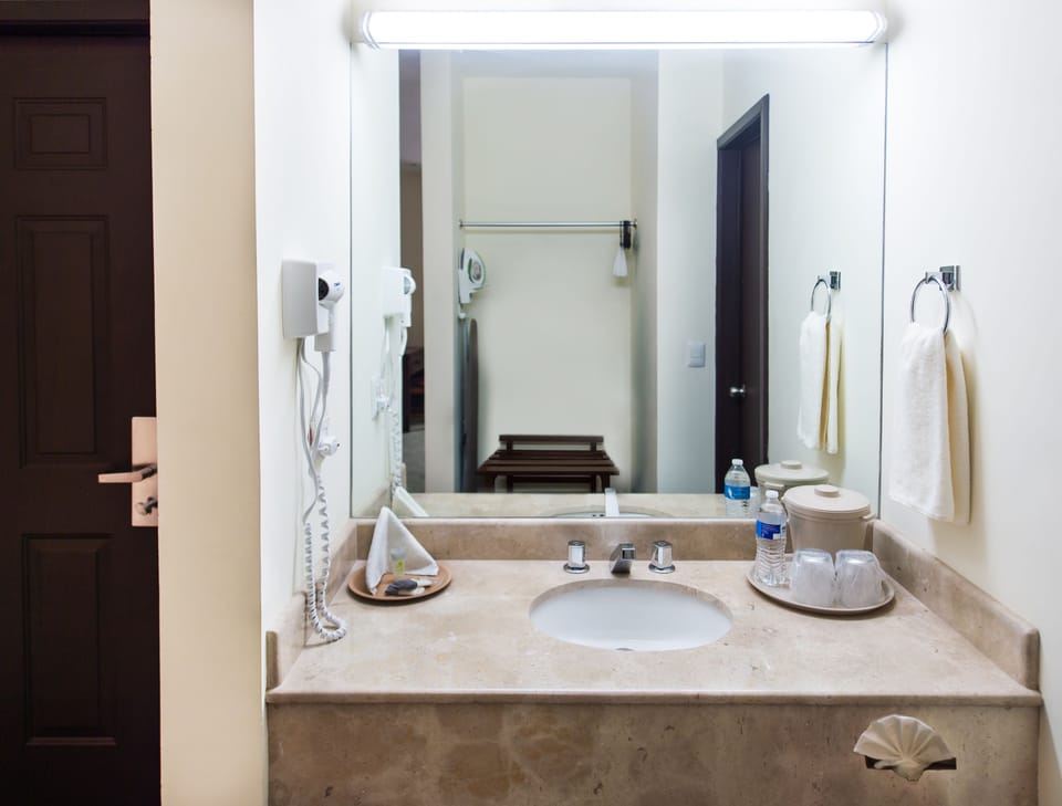 Standard Double Room | Bathroom | Shower, rainfall showerhead, free toiletries, hair dryer