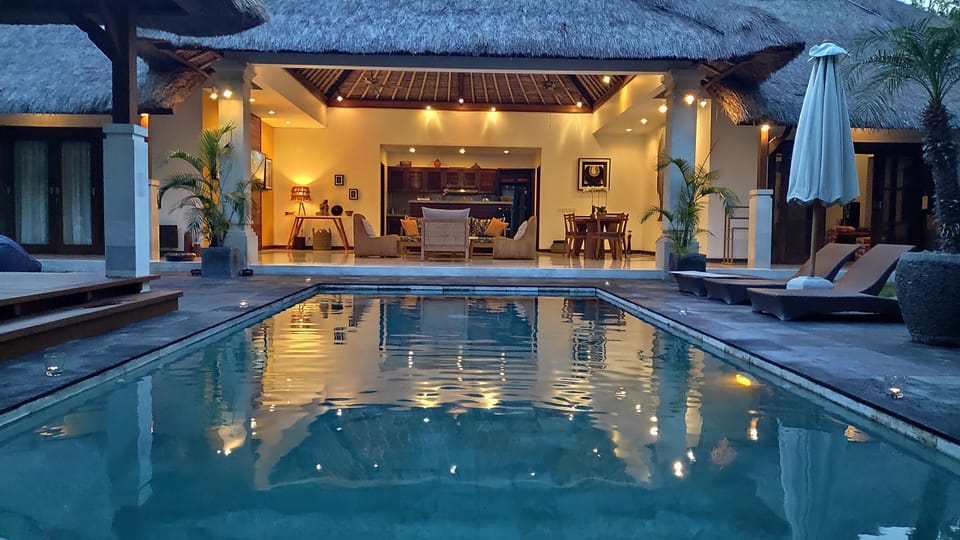 Pool at dusk