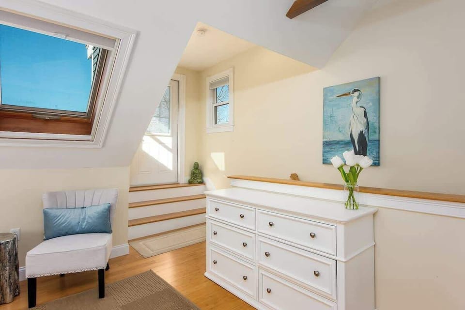 Third floor master bedroom with en-suite bathroom and private access to the roof deck.