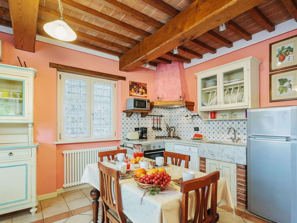 Furniture, Property, Cabinetry, Table, Window, Wood, Interior Design, Kitchen, Countertop, Lighting