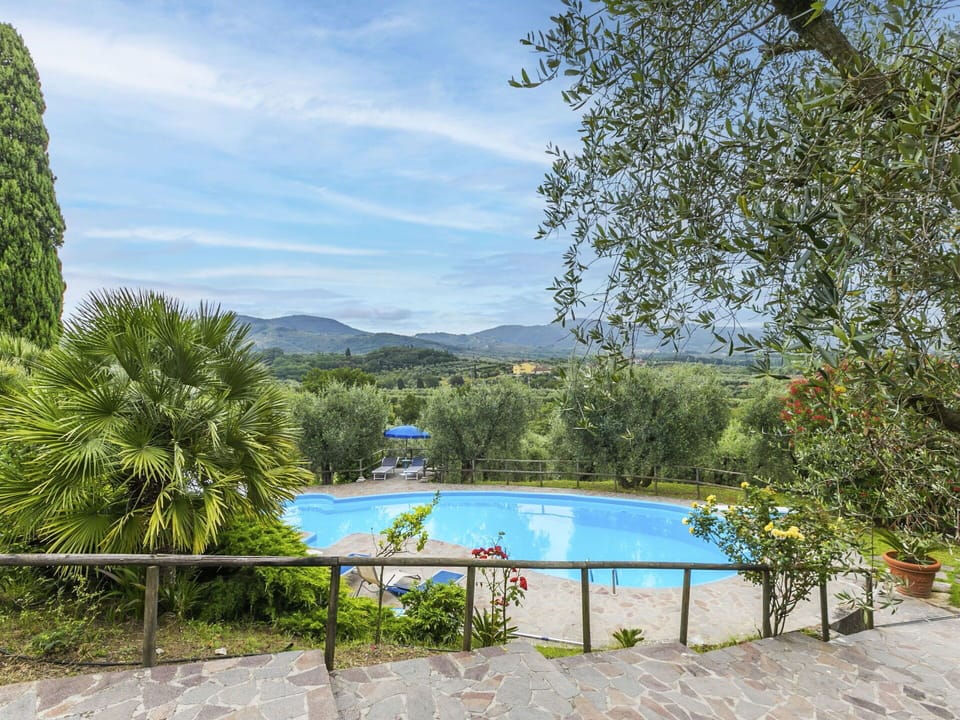 Water, Sky, Plant, Property, Swimming Pool, Azure, Shade, Outdoor Furniture, Sunlounger, Tree