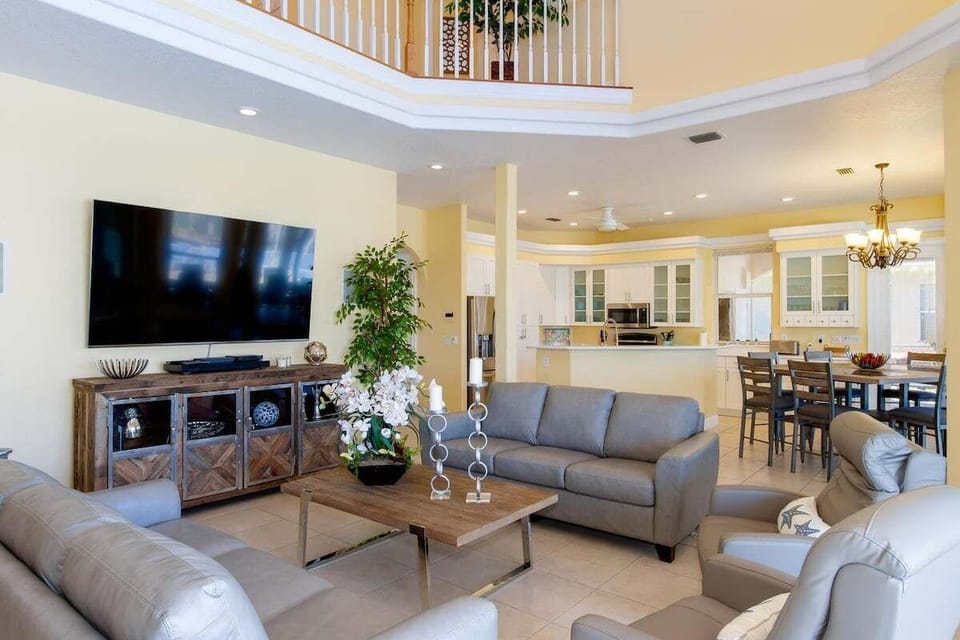 Living Room with Oversized TV