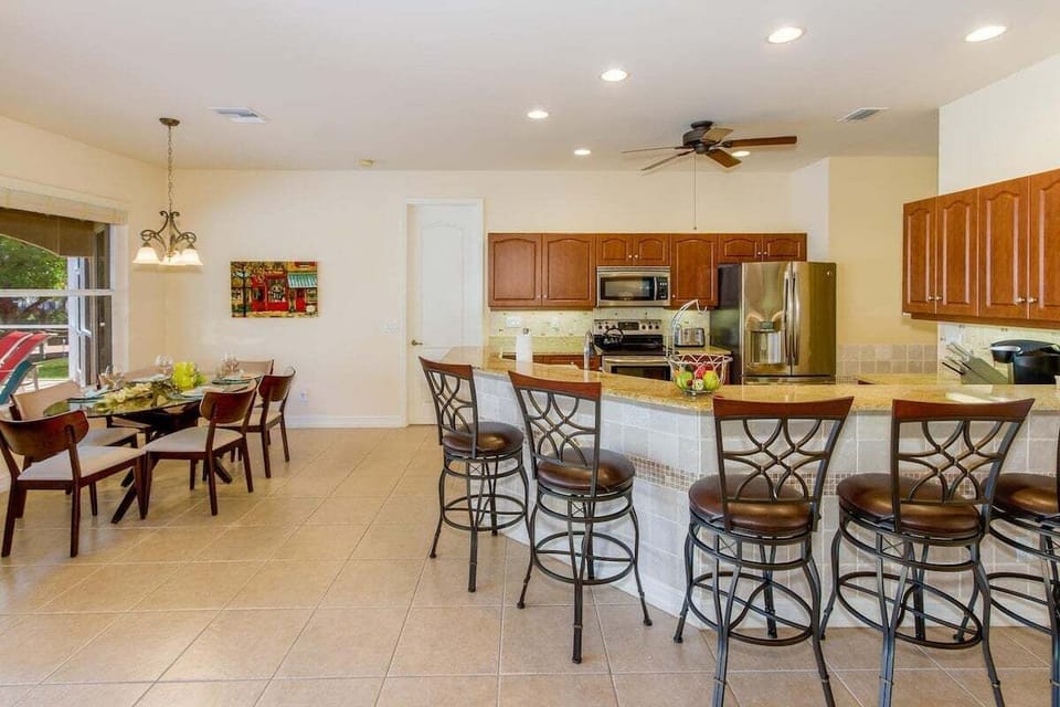 Additional Seating is an Option on the Kitchen Bar