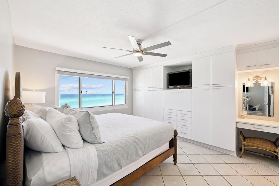 Primary King Suite - Ample Storage + Flat-Screen TV