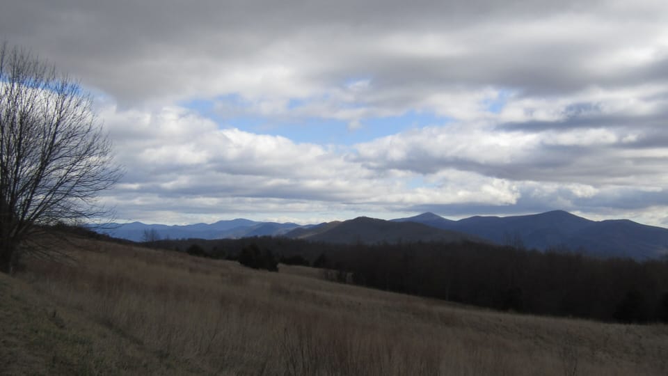 Gorgeous panoramic Blue Ridge Mountains near the famous Natural Bridge!