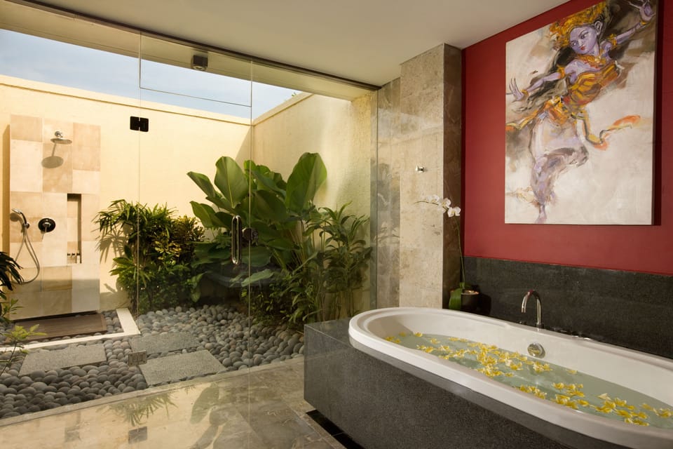 Luxury Villa, 3 Bedrooms, Private Pool | Bathroom | Separate tub and shower, deep soaking tub, rainfall showerhead