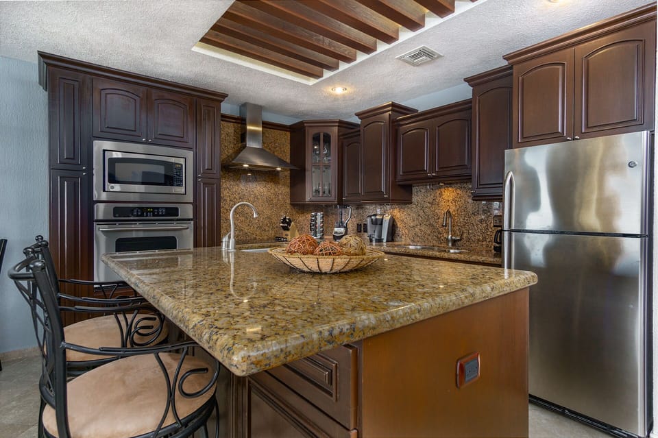angled kitchen view