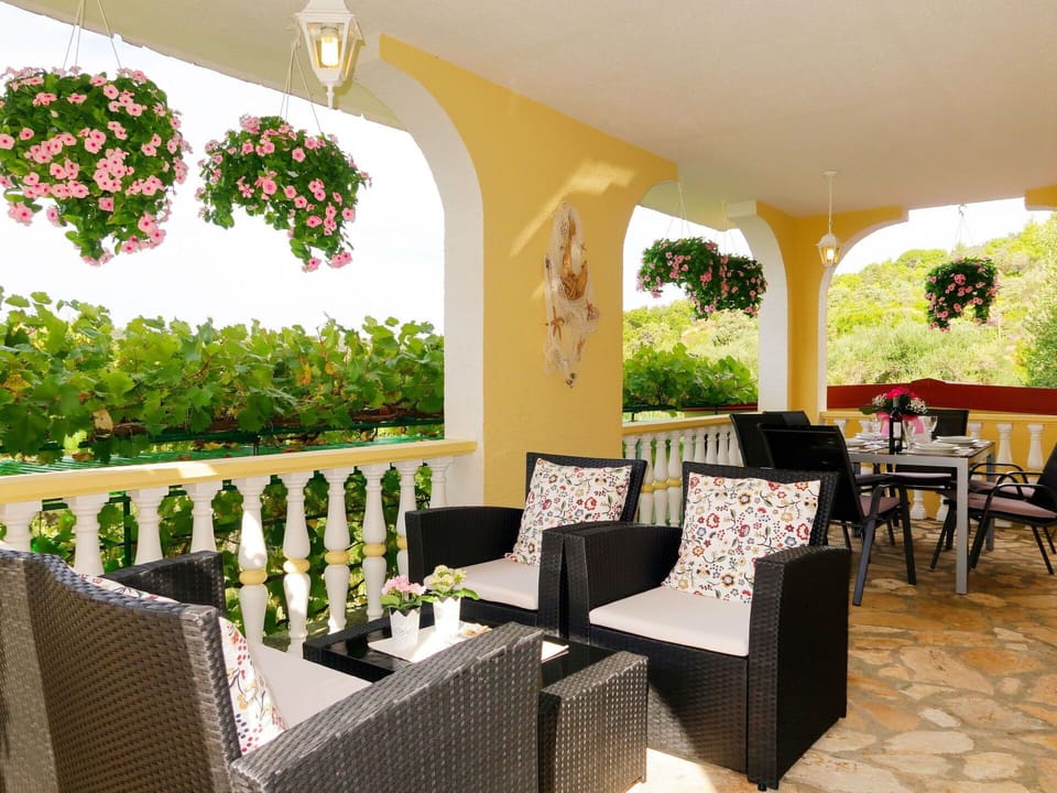 Furniture, Plant, Building, Chair, Table, Shade, Lighting, Interior Design, Decoration, Tree
