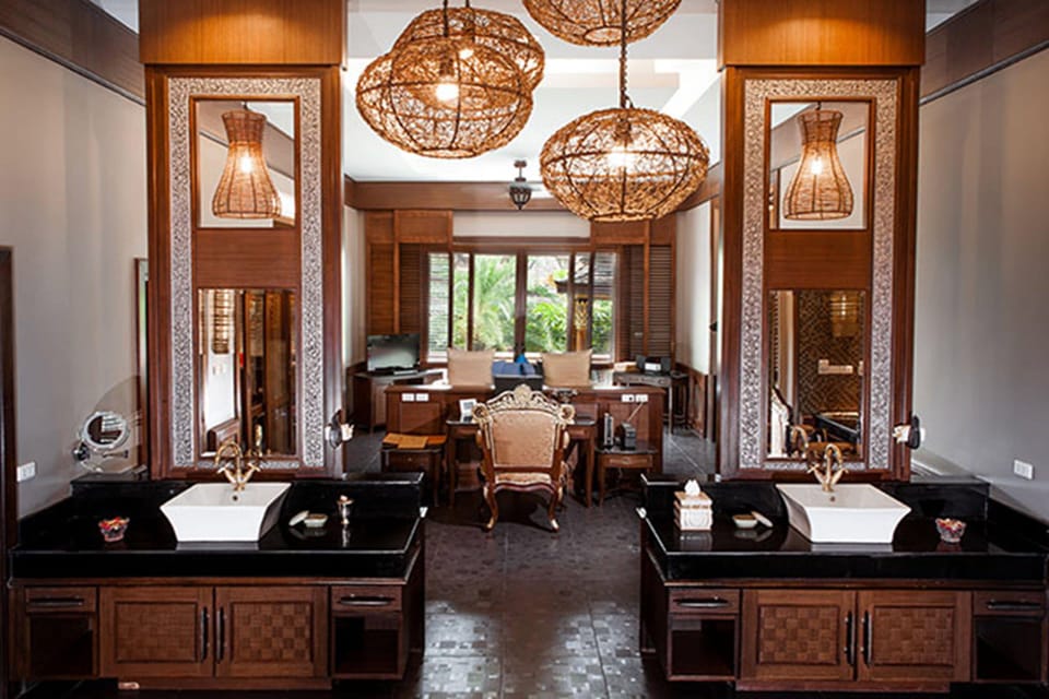 Villa, Private Pool, Beachside | Bathroom | Hair dryer, bathrobes, slippers, towels
