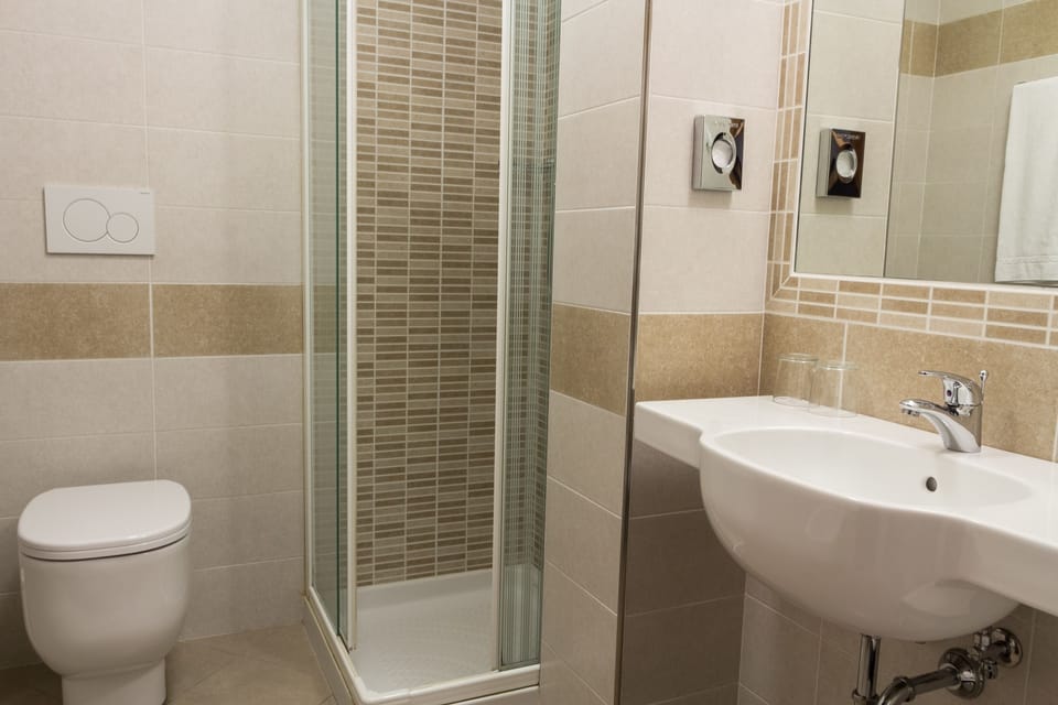 Classic Double Room Single Use | Bathroom | Hair dryer, bidet, towels