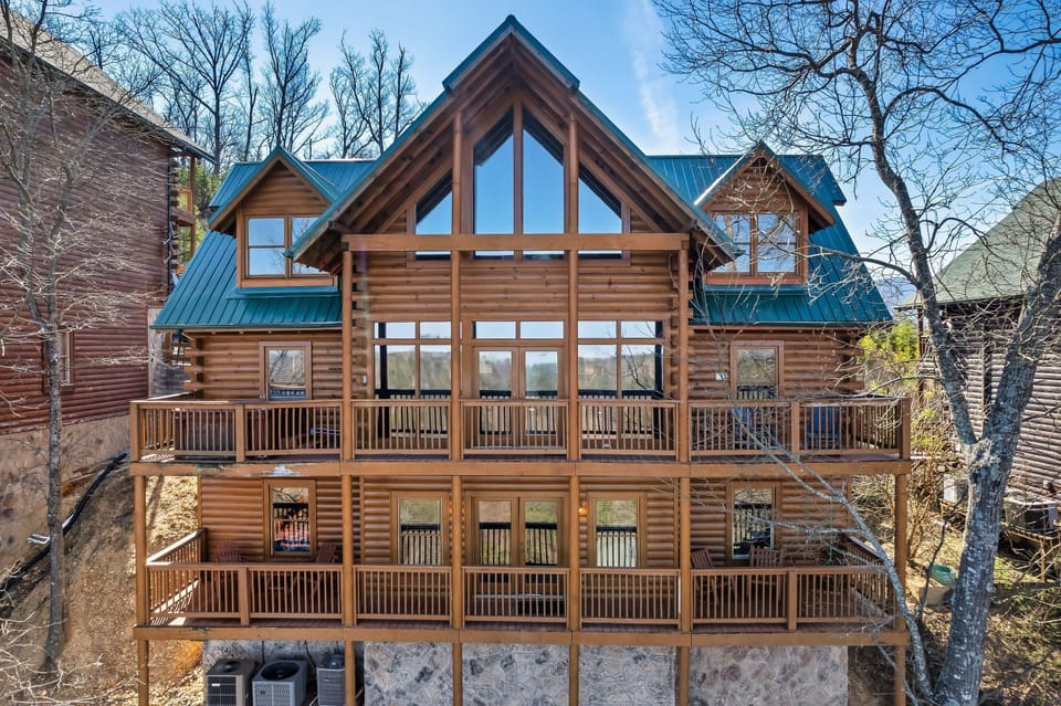  Back View of our decks with seating and hottub