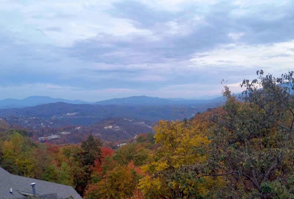 Beautiful fall colors overlooking Gatlinburg!