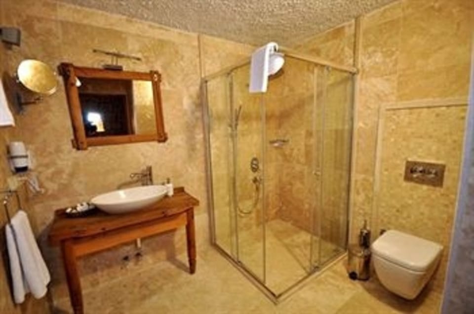 Superior Room | Bathroom | Shower, hydromassage showerhead, free toiletries, hair dryer