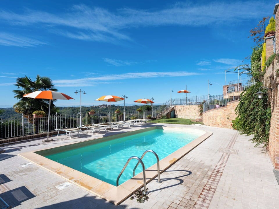 Blue, Swimming Pool, Composite Material, Outdoor Furniture, Resort, Eco Hotel, Umbrella, Sunlounger, Shade