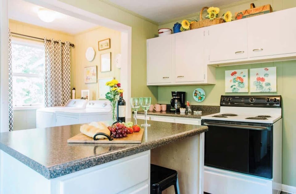 The kitchen has everything you need to cook your own meals. 