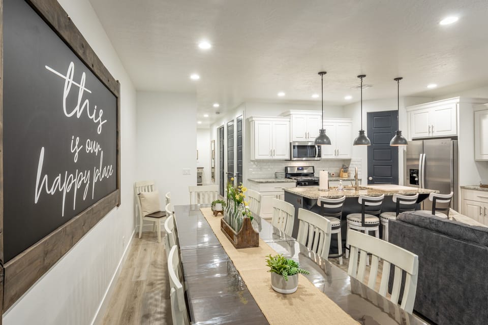 Dining Room - With an open and spacious floor plan, the Dining Room and Kitchen can accommodate meal preparations for groups large or small.