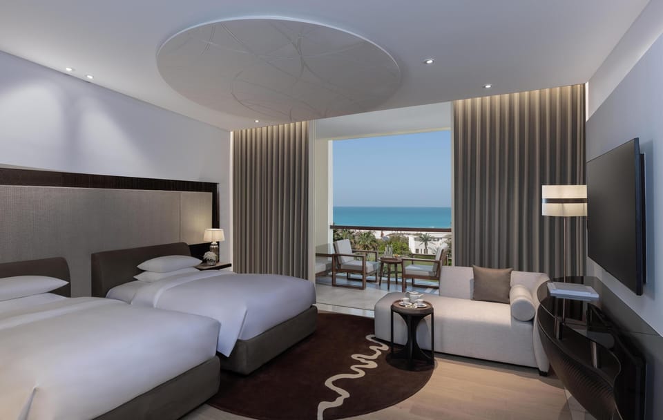 Room, 2 Twin Beds, Sea View | Egyptian cotton sheets, premium bedding, free minibar items