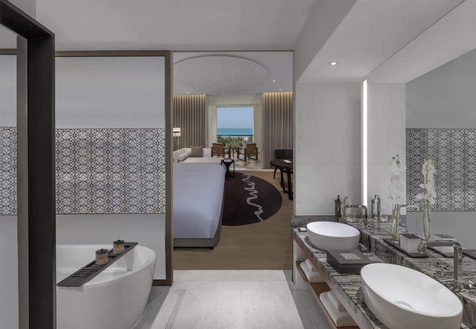 Room, 1 King Bed, Sea View | Bathroom | Separate tub and shower, deep soaking tub, rainfall showerhead