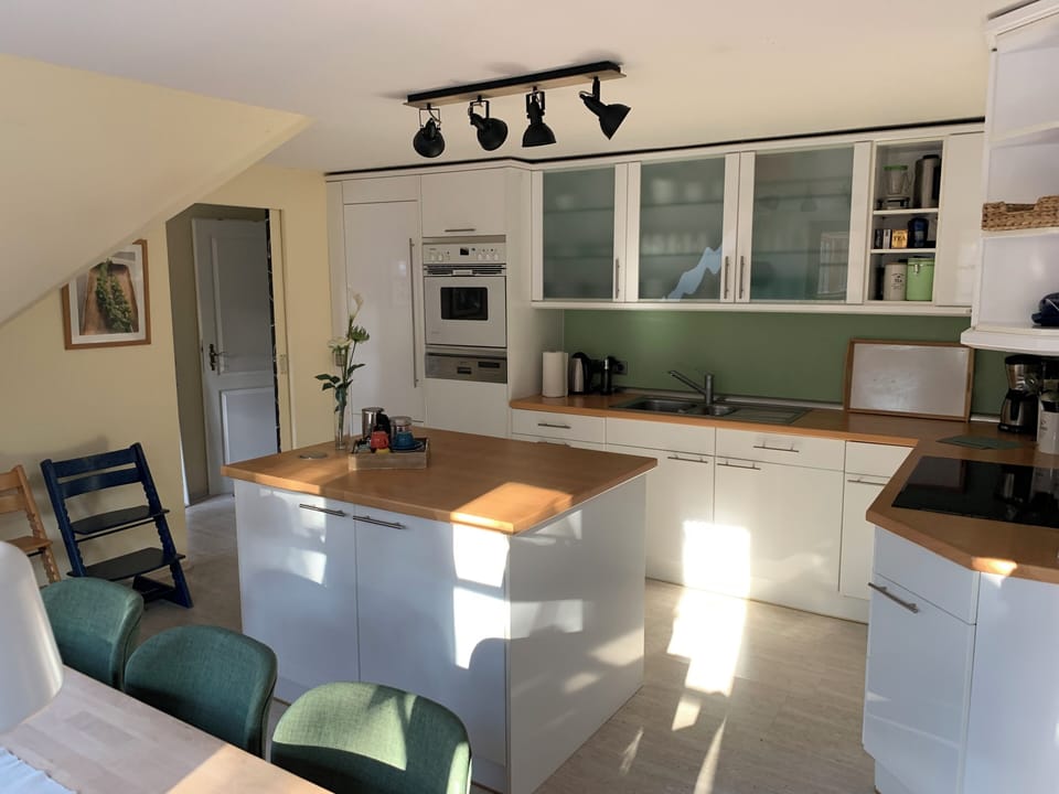 Condo, Balcony, Garden View (incl. EUR 120 Cleaning fee) | Private kitchen | Full-size fridge, microwave, oven, stovetop