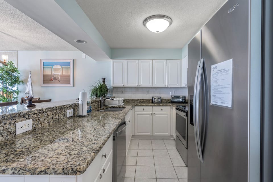 A chef's dream kitchen, fully stocked and loaded.