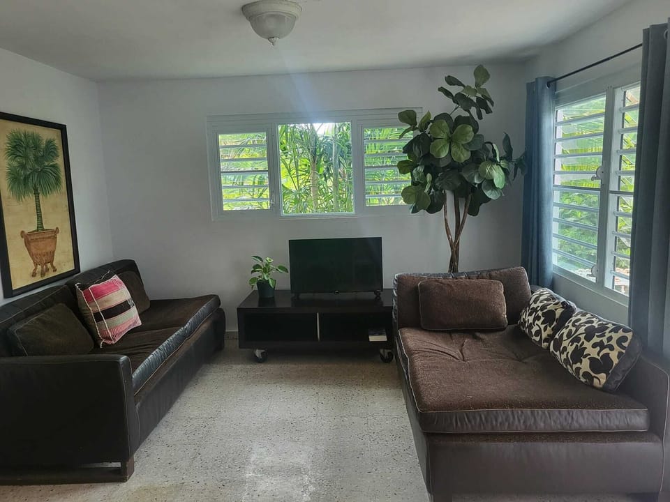 Living area with smart TV