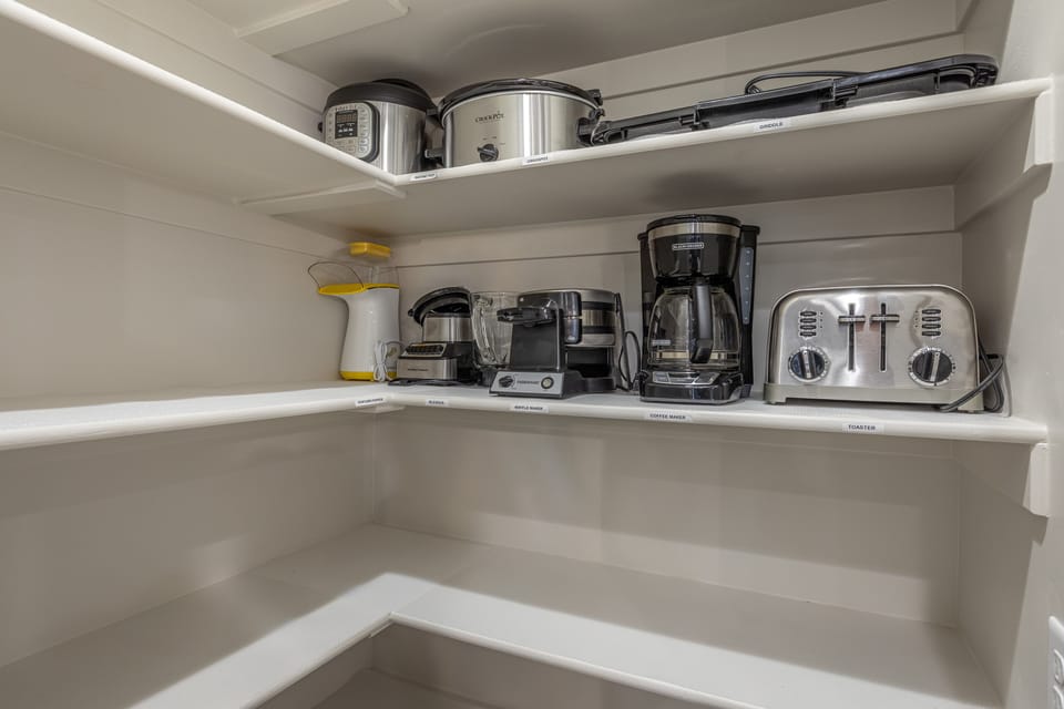 Pantry - Large pantry showing you the many appliances available for you to use.