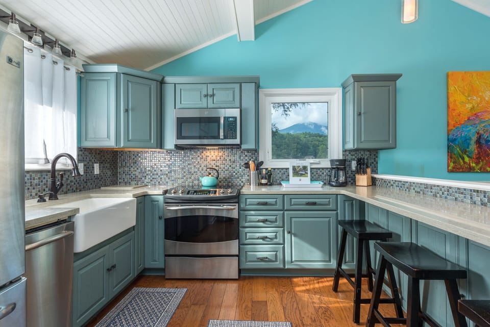 Craft delicious meals in the kitchen complete with dishwasher, bar seating for 3, and standard drip coffeemaker.