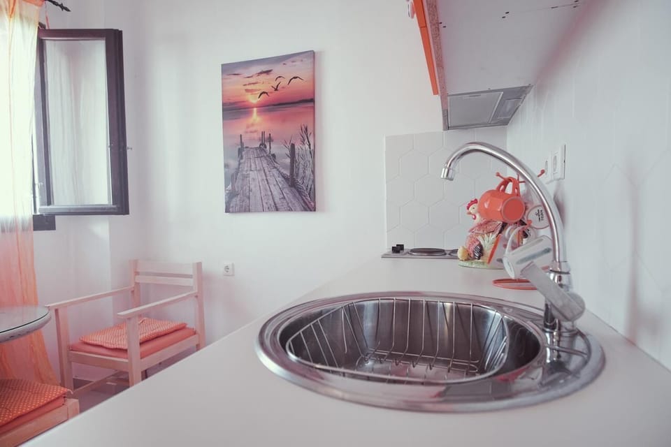 Studio, Terrace (Elena-Orange) | Private kitchenette | Mini-fridge, stovetop, coffee/tea maker, electric kettle