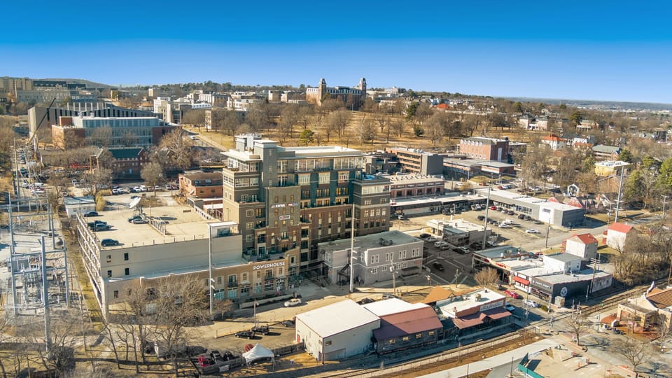 Aerial of the Dickson building 