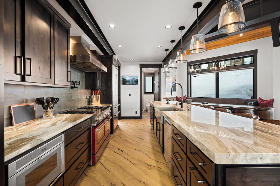 48" Blue Star range, 2 dishwashers, large fridge, microwave drawer