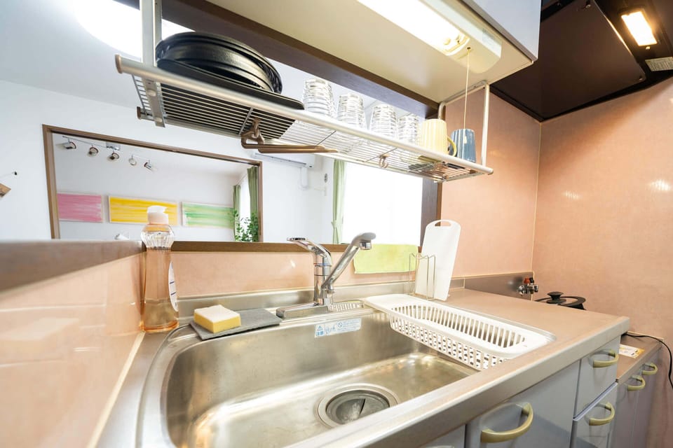 Apartment | Private kitchen | Fridge, microwave, stovetop, electric kettle