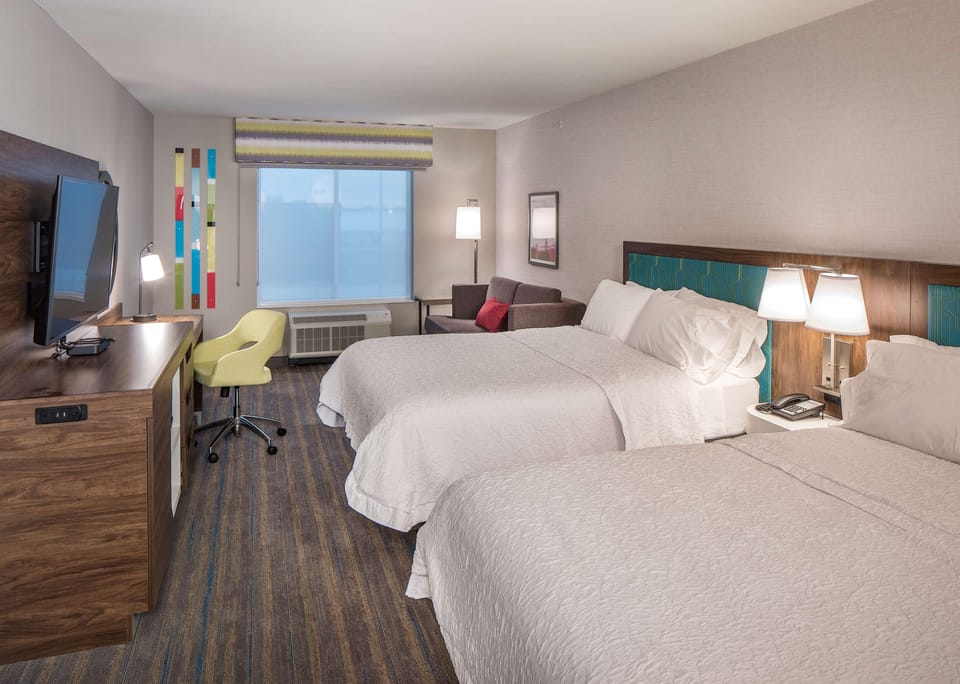 In-room safe, desk, laptop workspace, blackout drapes