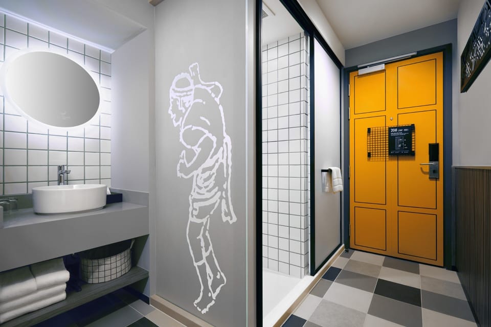 Room (One of a Kind) | Bathroom | Shower, hair dryer, towels, soap