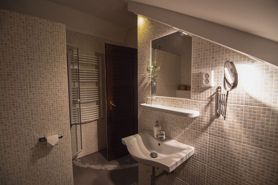 Gallery Double Room | Bathroom | Free toiletries, hair dryer, towels, toilet paper