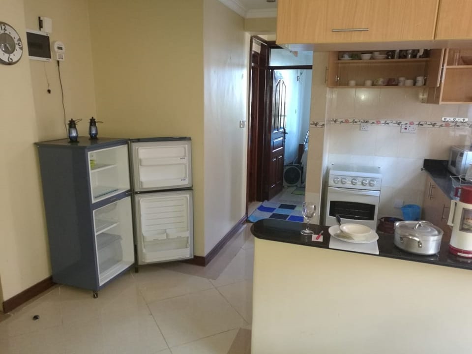 Classic Apartment | Private kitchen | Fridge, microwave, oven, stovetop