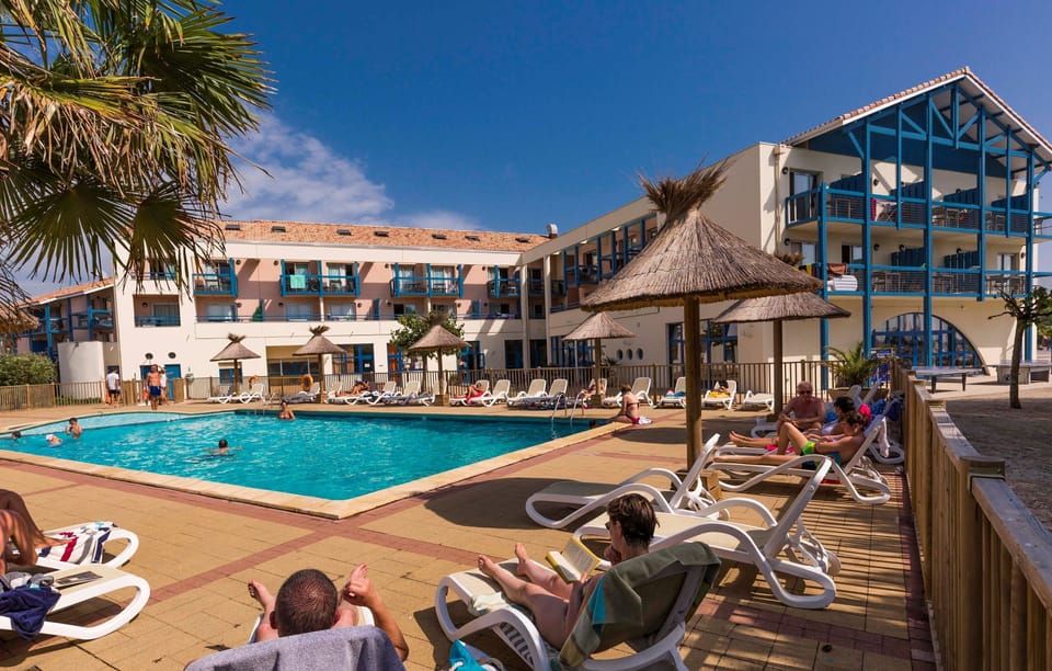 Take a refreshing dip in the stunning outdoor pool