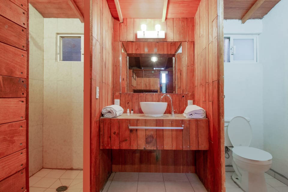 Standard Room (Three beds) | Bathroom | Shower, hair dryer, towels, soap