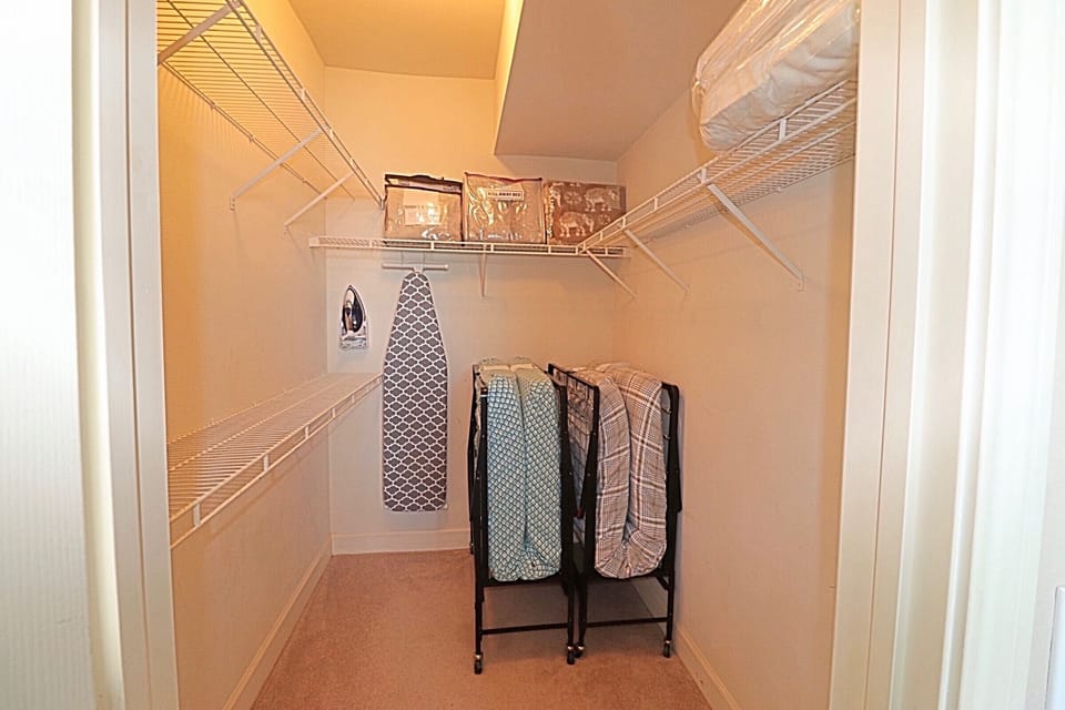 2 Roll away beds stored in the closet that you can set anywhere inside the unit