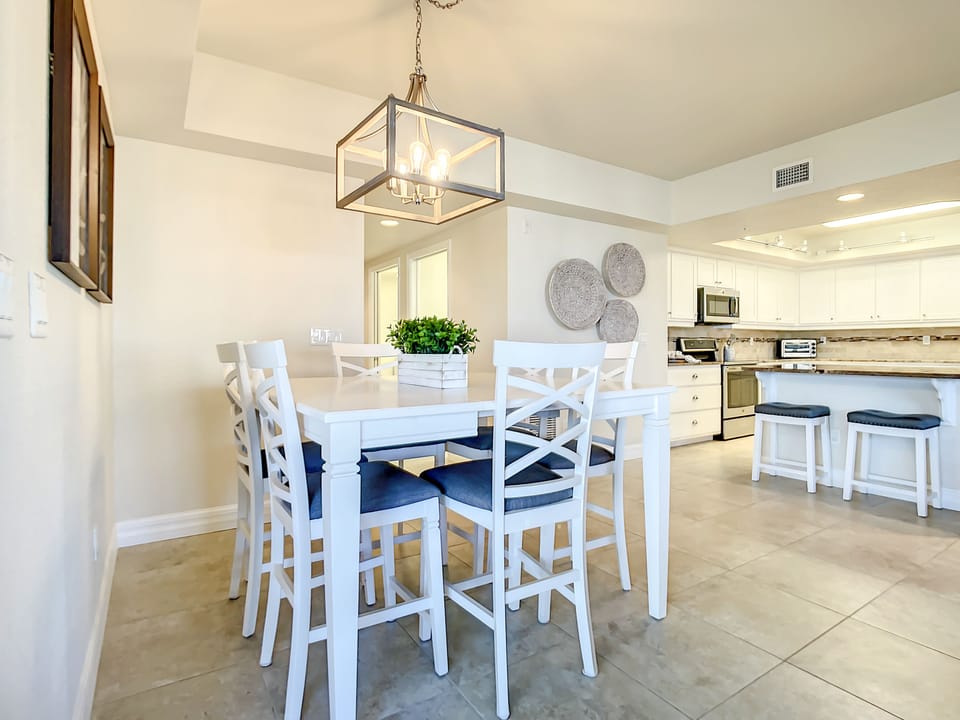 Dining table with seating for 6.