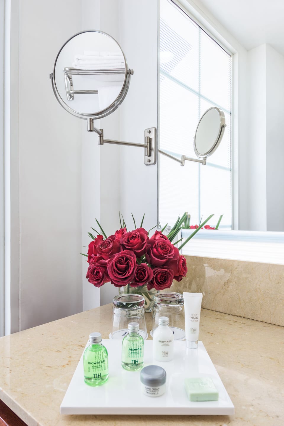 Shower, eco-friendly toiletries, hair dryer, towels